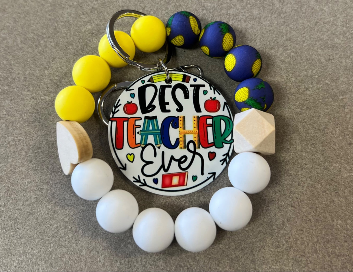 Best Teacher Ever -  Handmade Keychain