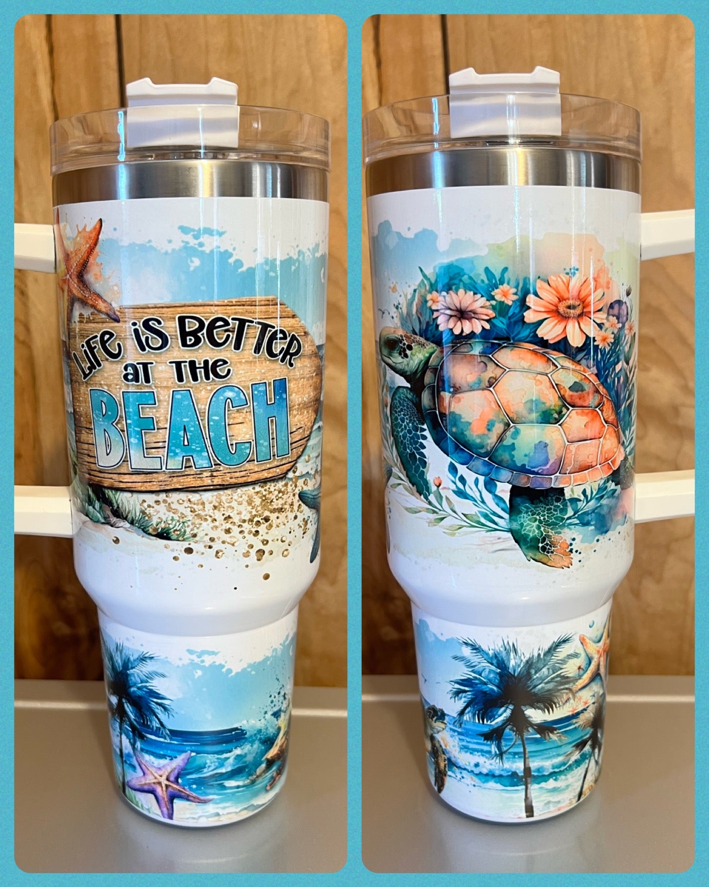 Better at the Beach - Handmade Tumbler 40 oz