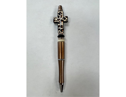 Faith Leopard Cross - Pen