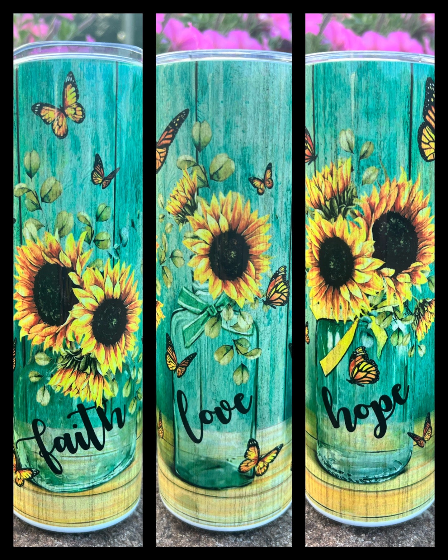 Faith Love Hope- Handmade Tumbler