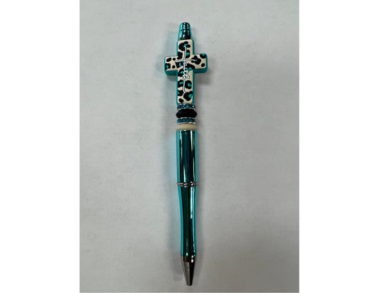 Faith Teal Cross - Pen