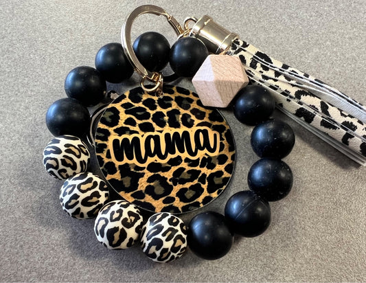 Mama Leopard -  Handmade Keychain