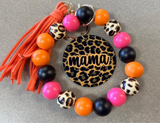 Mama Pink Orange- Handmade Keychain