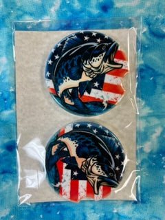 American Bass - Car Coaster 2PK - Handmade