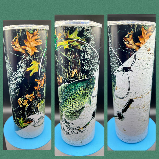 Croppie in the woods - Handmade Tumbler