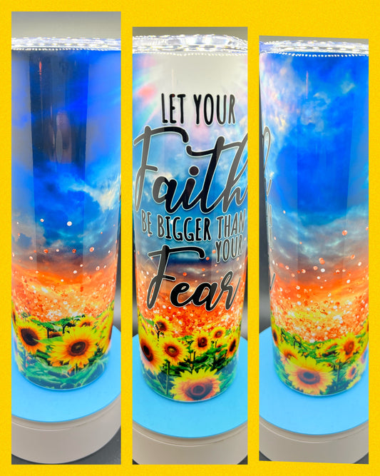 Faith and Fear - Handmade Tumbler