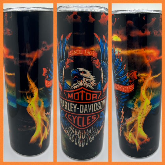 HD Flames- Handmade Tumbler