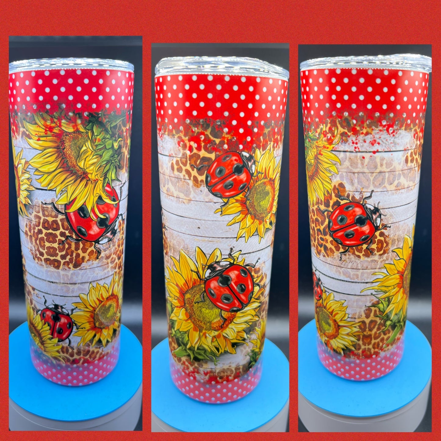 Lady Bug Fun - Handmade Tumbler