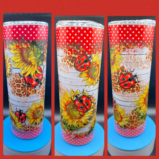 Lady Bug Fun - Handmade Tumbler