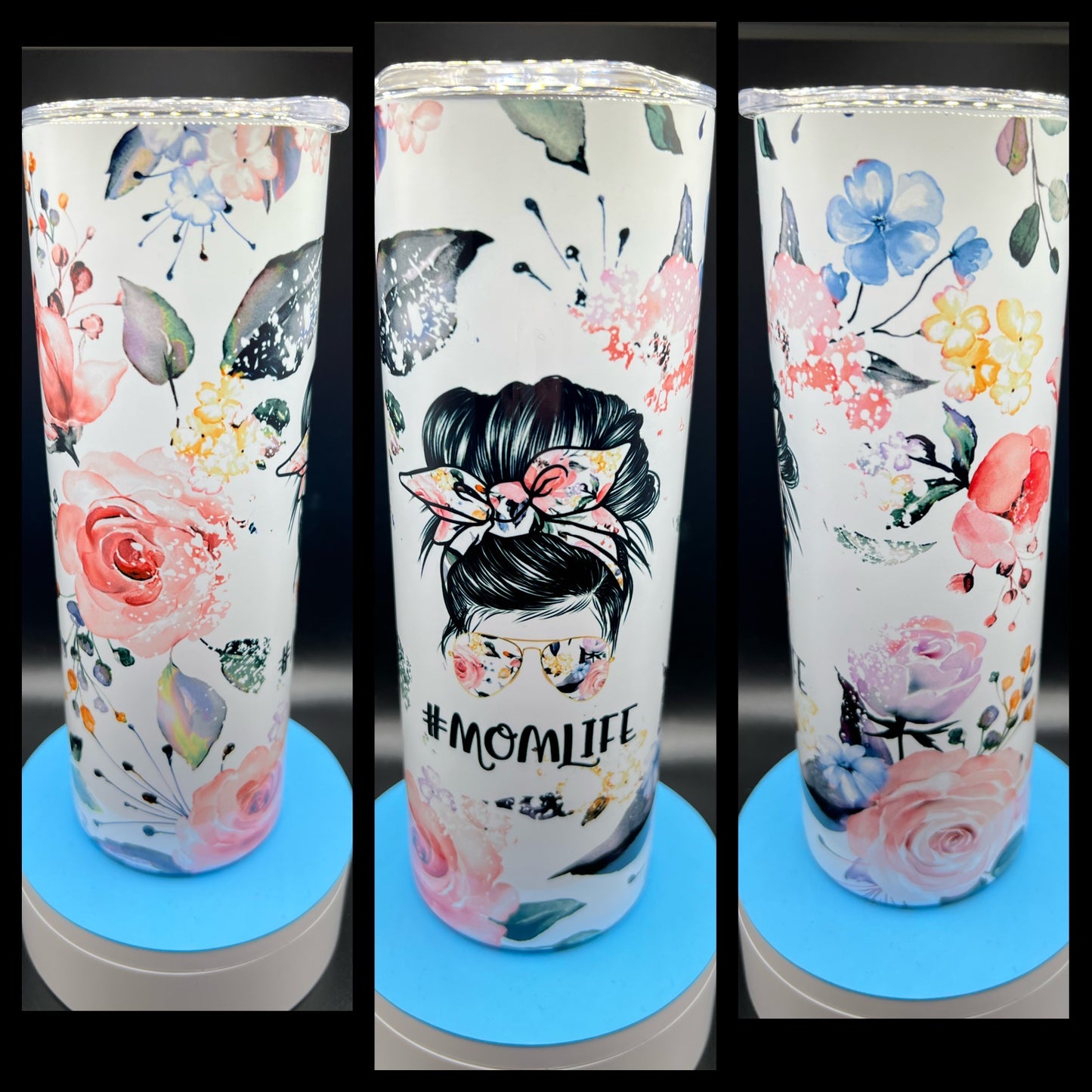 Pastel Floral Momlife - Handmade Tumbler