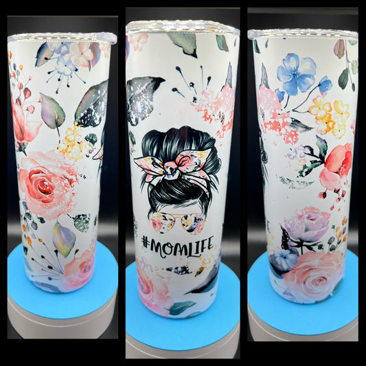 Pastel Floral Momlife - Handmade Tumbler