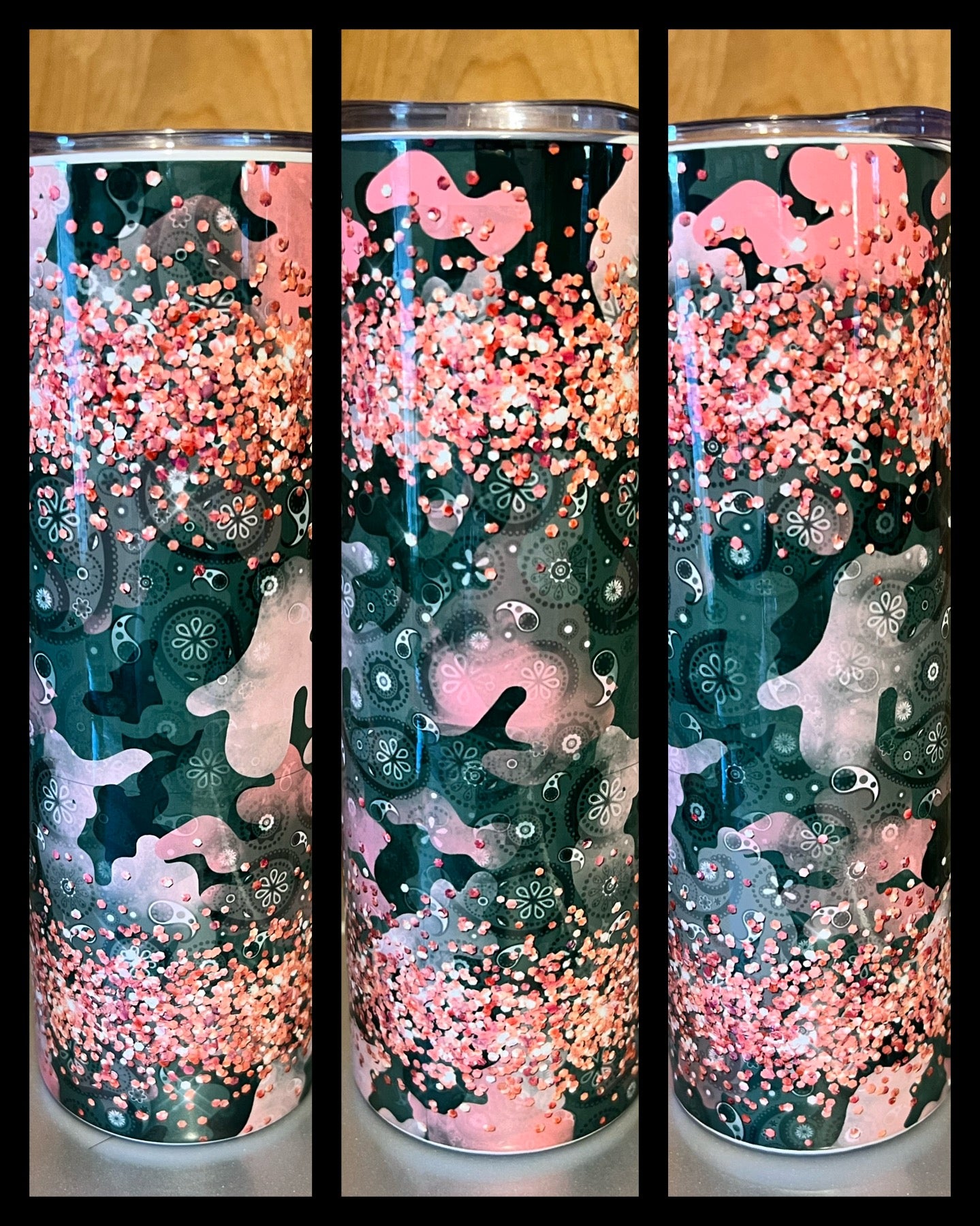 Pink Camo - Handmade Tumbler