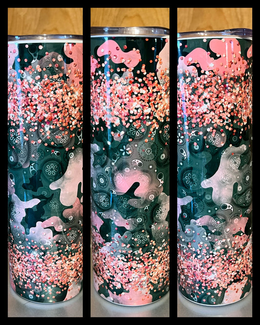 Pink Camo - Handmade Tumbler