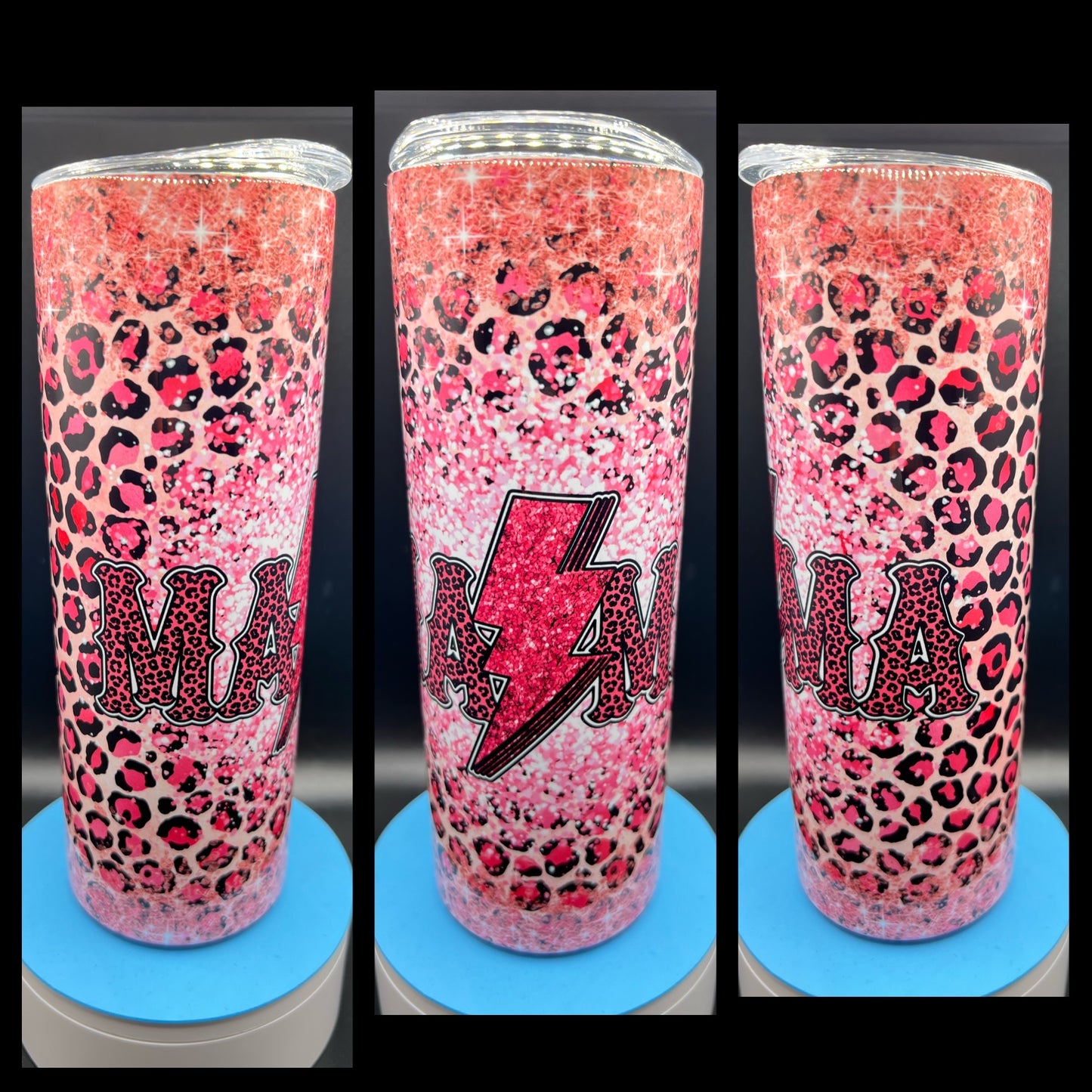 Pink Glitter Mama - Handmade Tumbler