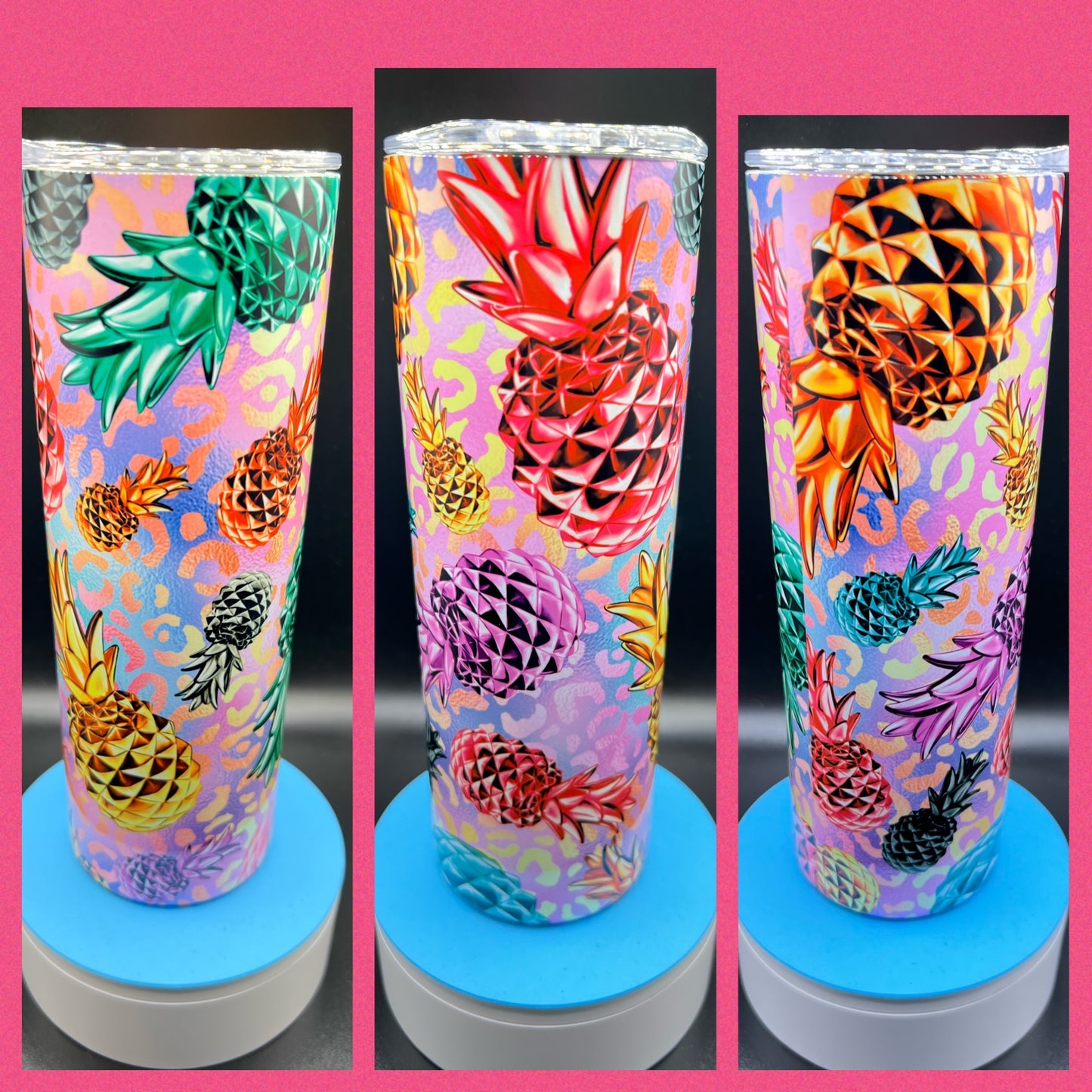 Pink Pineapple - Handmade Tumbler