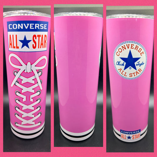 Pinky Converse- Handmade Tumbler