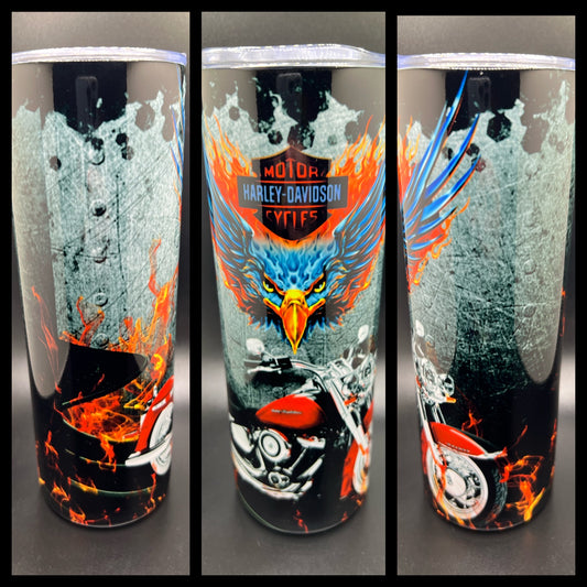 Riding my Harley- Handmade Tumbler