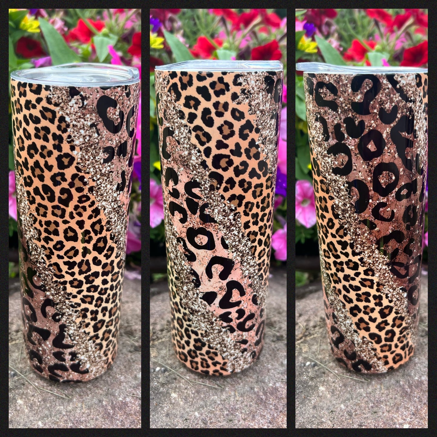 Rose Gold Leopard - Handmade Tumbler