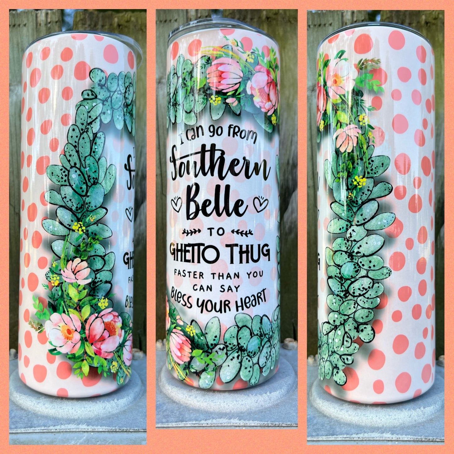 Southern Belle - Handmade Tumbler