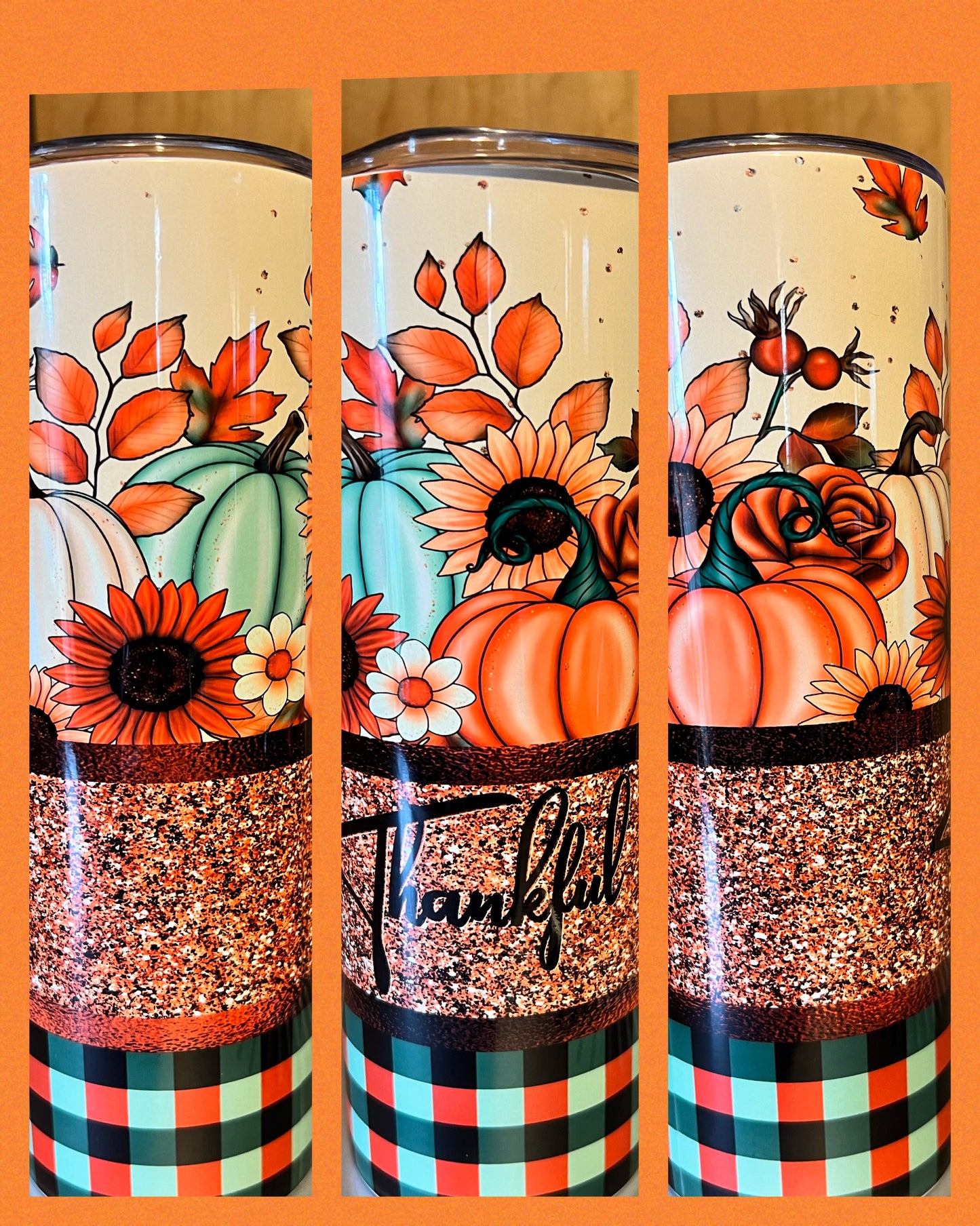 Thankful Pumpkin - Handmade Tumbler