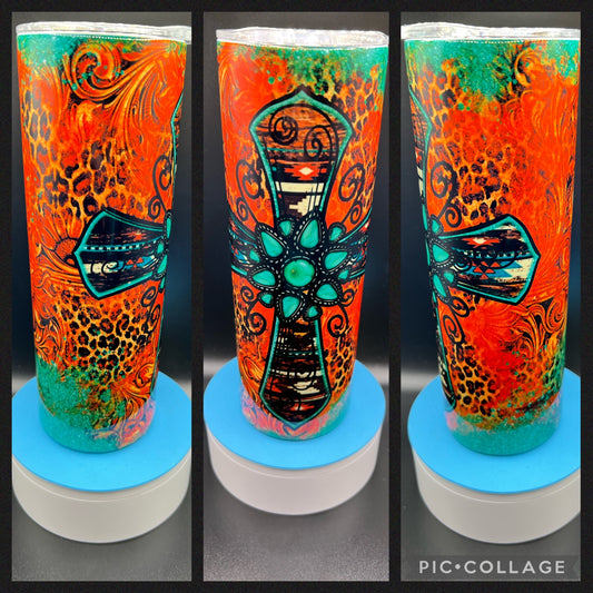 Western Cross - Handmade Tumbler